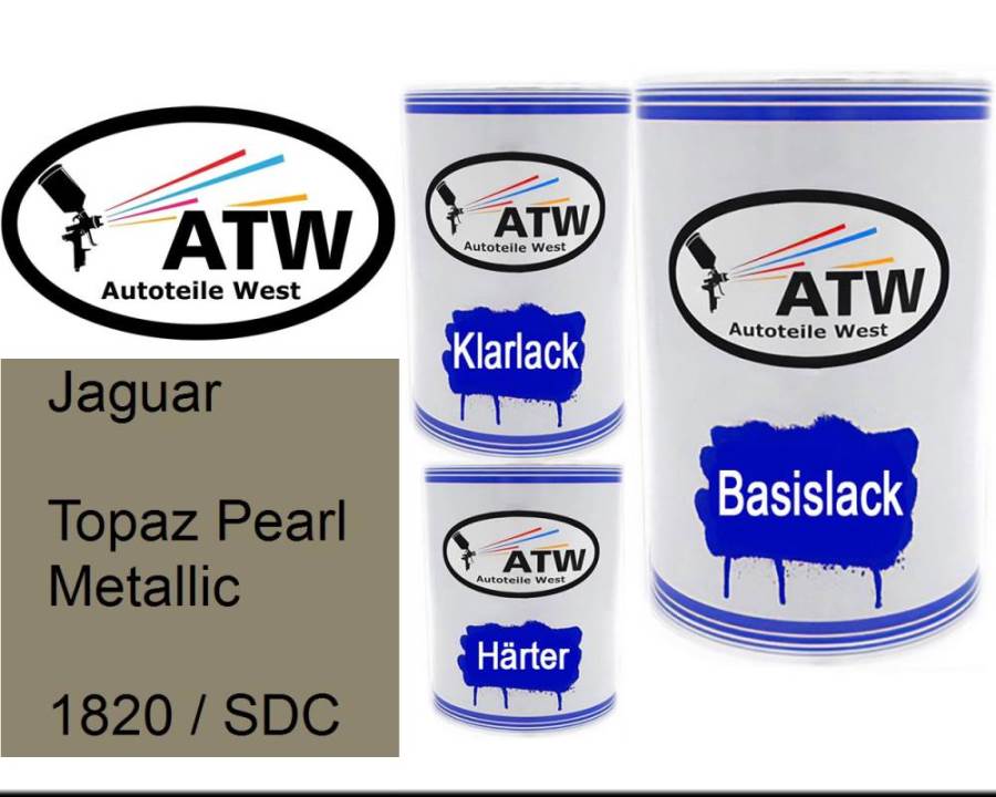 Jaguar, Topaz Pearl Metallic, 1820 / SDC: 500ml Lackdose + 500ml Klarlack + 250ml Härter - Set, von ATW Autoteile West.